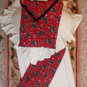 Lace trim pajama set